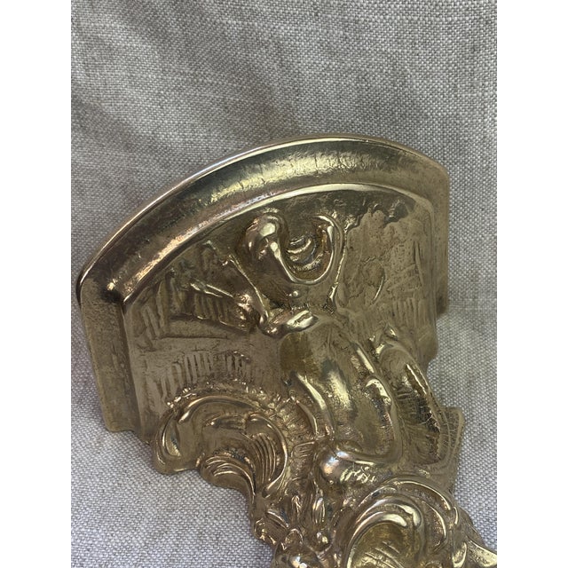 Baroque Small Rococo-Style Bronze Wall Console, 1950s For Sale - Image 3 of 14