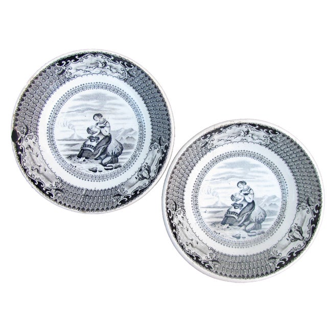 Ceramic 19th C Gien Transferware Bowls, Pair For Sale - Image 7 of 7