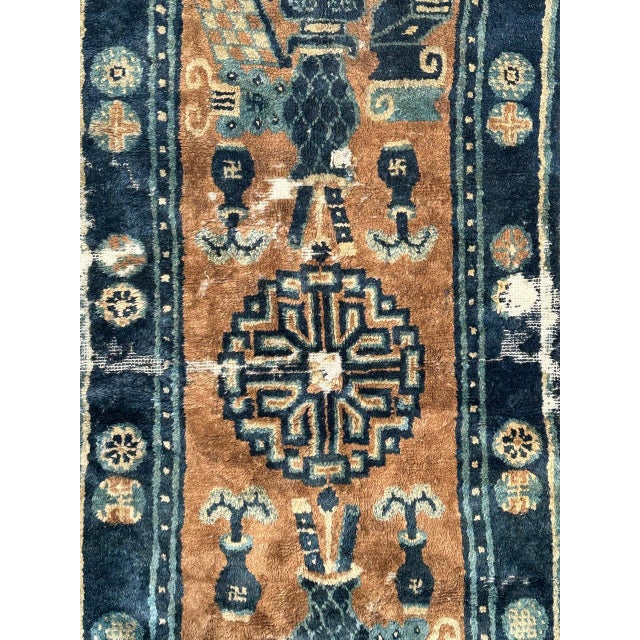 Antique Chinese Rug, 1890s For Sale - Image 3 of 18