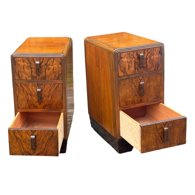 Art Deco Nightstands, 1930s, Set of 2 For Sale - Image 3 of 8