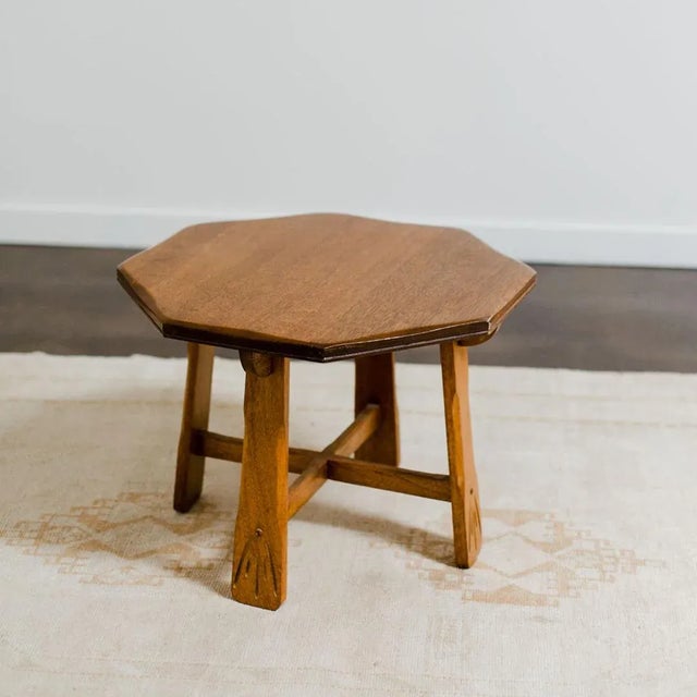 Early 20th Century Octagonal Oak Side Table | Chairish