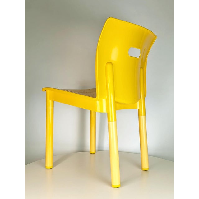 1970s Yellow Plastic K 4860 Chair by A. Castelli Ferrieri for Kartell, 1978 For Sale - Image 5 of 10