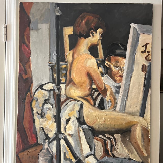 Oil on Canvas Modern Impressionist American Artist Titled Artist’s Dream Unframed Signed Jenna Coleman For Sale - Image 4 of 11