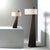 Obelisk Table Lamp - Dark Walnut Wood, White Cotton-Linen Shade For Sale In Los Angeles - Image 6 of 9