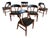 1960s Set of 6 Kai Kristiansen Style Danish Teak Mid Century Dining Chairs For Sale