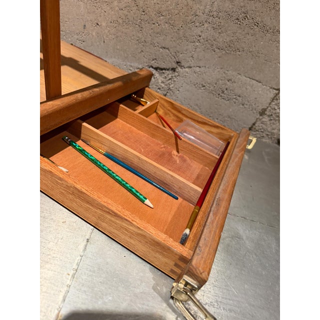 Aaron Brothers Wooden Table Top Art Easel Stand Portable Travel Sketch Box For Sale In San Diego - Image 6 of 8