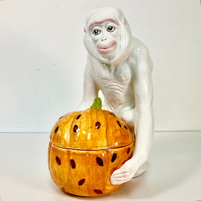 We love statement pieces here at Vintage Home and this white Monkey holding a pumpkin gourd will absolutely be a...