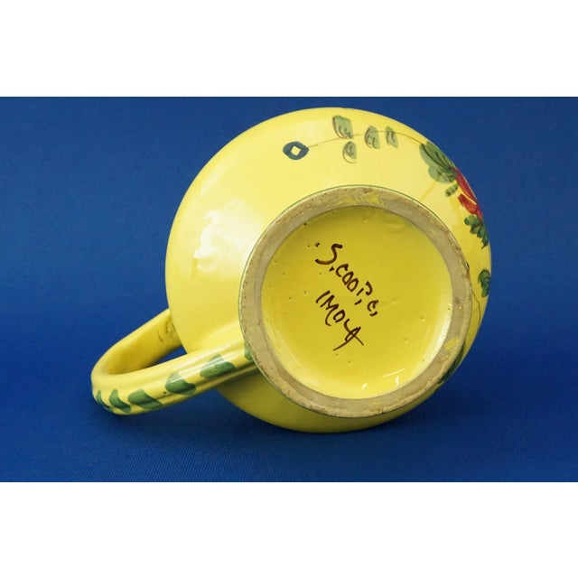 Majolica Ceramic Drink if You Can Jug Vase from Cooperativa Ceramica Imola, Italy, 1920s For Sale - Image 14 of 16