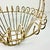 Metal 1950s Vintage French Art Nouveau Boho Chic Small Wire Jardiniere Basket Planter. For Sale - Image 7 of 12