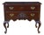 Vintage New England Queen Anne Style Cherry Lowboy Scalloped Chest Console Table For Sale