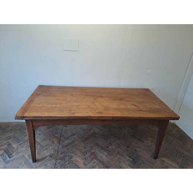 Tan French Extending Cherry Wood Farm Table, 1860 For Sale - Image 8 of 12