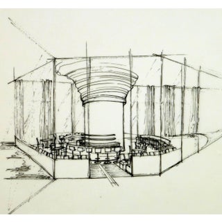 Architectural Drawing of Bar For Sale