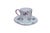 5pcs Vintage Shelley England Porcelain Bone China Floral Demitasse Cups Saucers Dimensions: Cup & Saucer - 3" x 2.875" /...