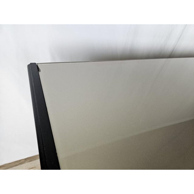 Wood Black White Lacquered Chest with Glass Top and Brass Handles, 1960 For Sale - Image 7 of 18