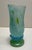 A green & blue blown glass vase.. Unsigned, several the larger pieces of art glass in this group are signed "Arien" or...