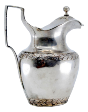 Silver Milk Jug with Palms