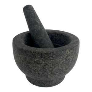French Black Granite Mortar and Pestle