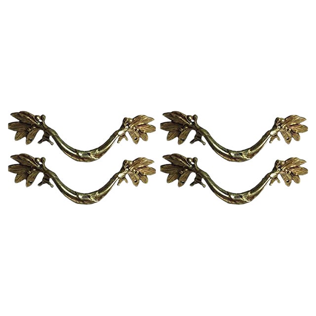 Antique Louis XVI Style Handles, Set of 4 For Sale