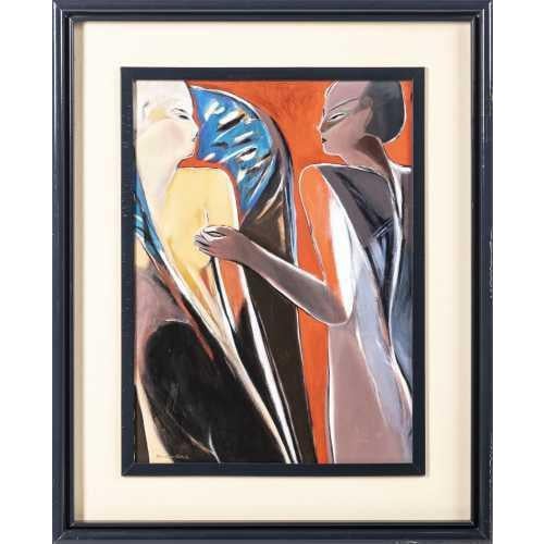 Modern Henrique Pichel, Composition, Acrylic on Paper For Sale - Image 3 of 3