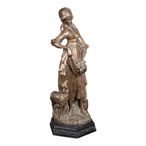 Tall Antique Female Figure, Austrian, Bronzed Plaster, Statue, Victorian, C.1900