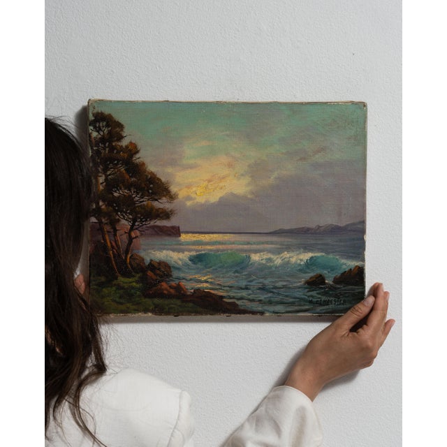 This early 20th century painting from Belgium is an oil on canvas. Its signed detailing gives the piece a distinct, well-...