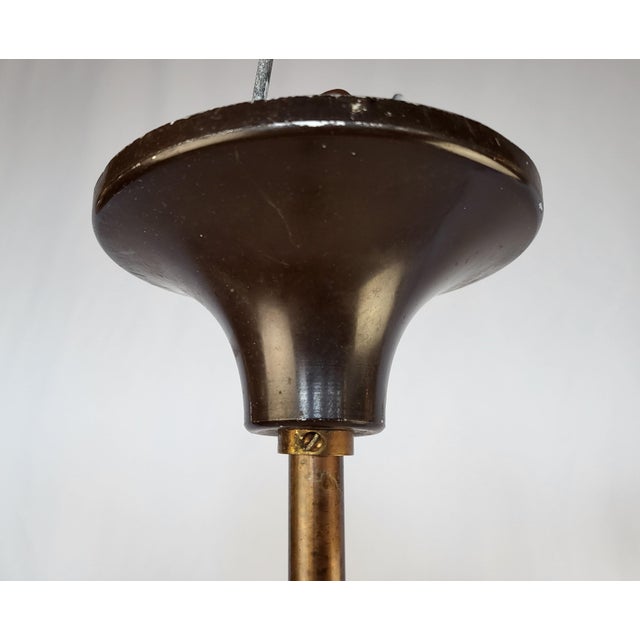 Mid-Century Modern Vintage Mid-Century Bronze Chandelier For Sale - Image 3 of 6