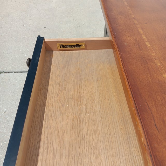 Vintage Thomasville Mid Century Modern Solid Wood Console For Sale - Image 18 of 18