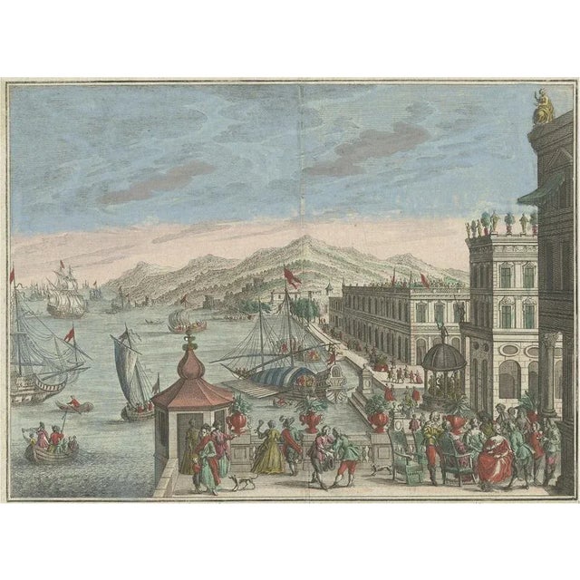 Outdoor Banquet Near Port, 1750, Paper For Sale - Image 6 of 6