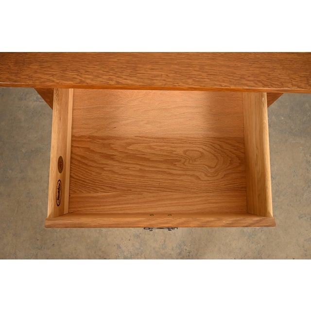 Wood Stickley Mission Oak Arts & Crafts Nightstand or Bachelor Chest For Sale - Image 7 of 16
