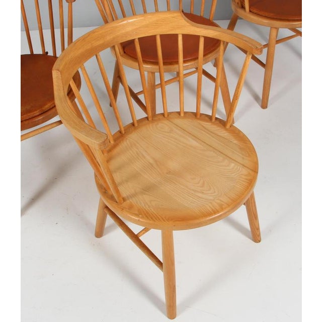 Model 3249 Pub Chair in Ash attributed to Børge Mogensen for Fredericia, 1960s For Sale - Image 11 of 12