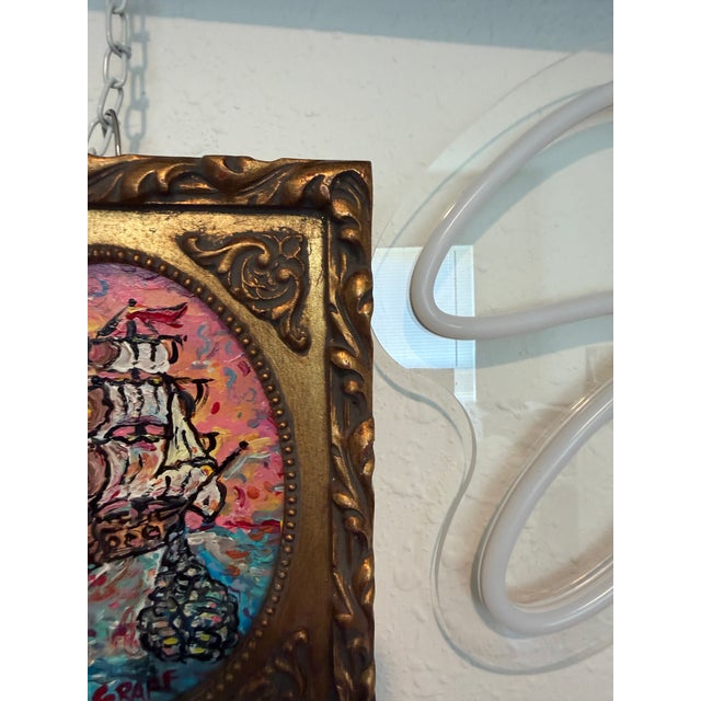 Nautical Serg Graff "Lucky Catch" Seascape Acrylic Painting Ship Nautical Art For Sale - Image 3 of 9