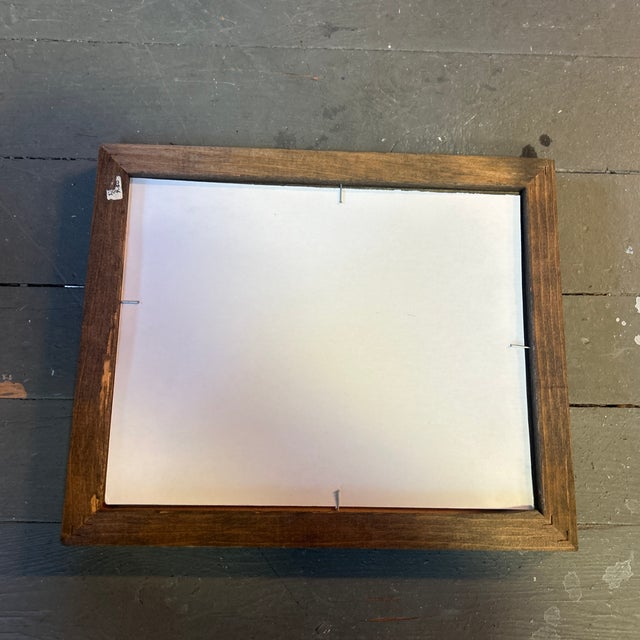 1970’s Original Folk Art Fisherman Under Bridge Landscape Painting For Sale - Image 4 of 4