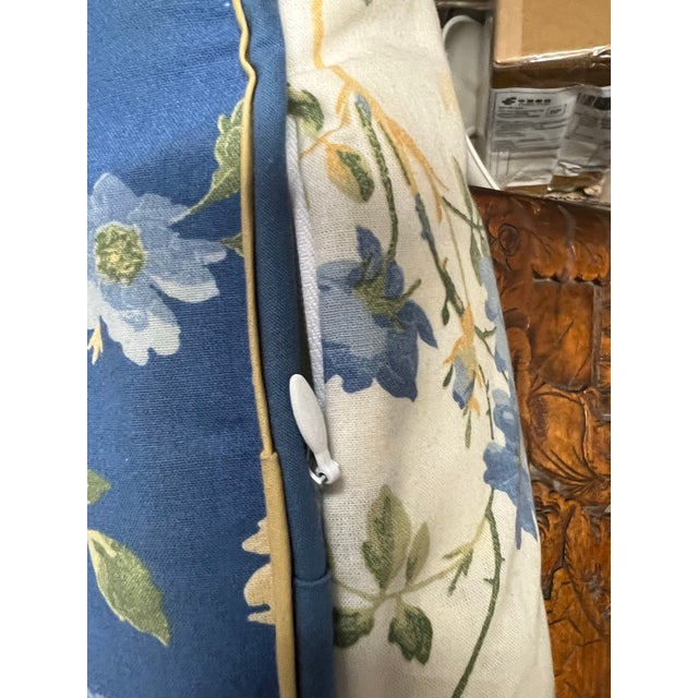 Victorian Vintage Laura Ashley Custom Lumbar Pillow For Sale - Image 3 of 6