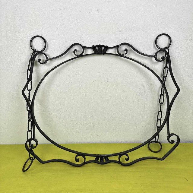 Metal Vintage Metal Wall Sign Holder For Sale - Image 7 of 9