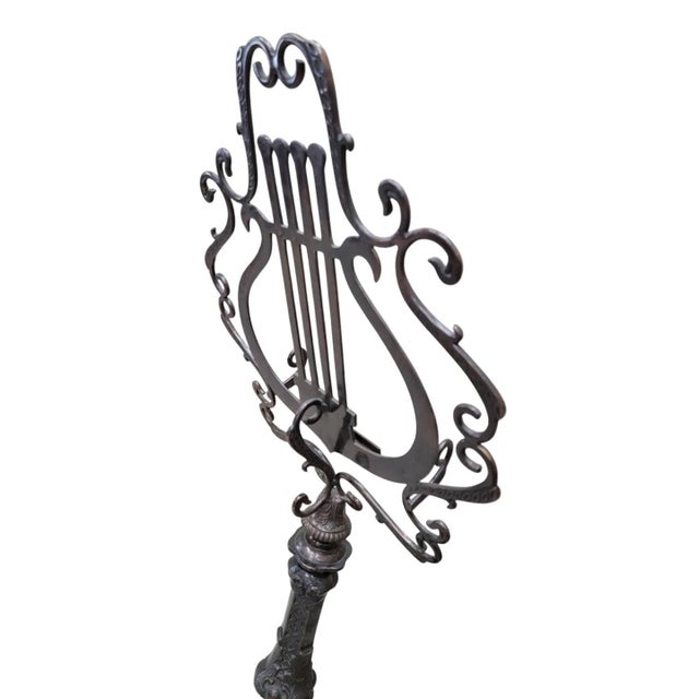 Vintage Gothic Style Lectern/Music Stand Attributed to Maitland Smith This vintage patinated bronze Gothic style...