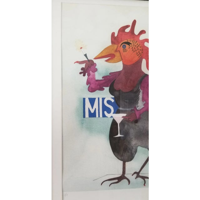 1990s Edward Berkise Surrealist Abstract Watercolor Painting For Sale - Image 5 of 13