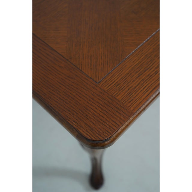 1970s Baker French Louis XV Oak Parquetry Extension Dining Table For Sale - Image 5 of 18
