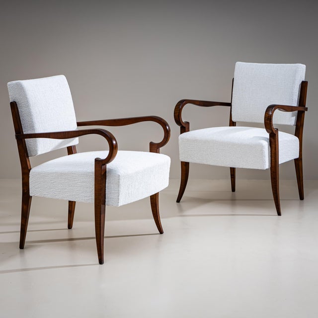 Pair of Armchairs, possibly Italy, 1940s For Sale - Image 17 of 18