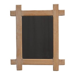19th Century France Antique White Wood Mirror For Sale