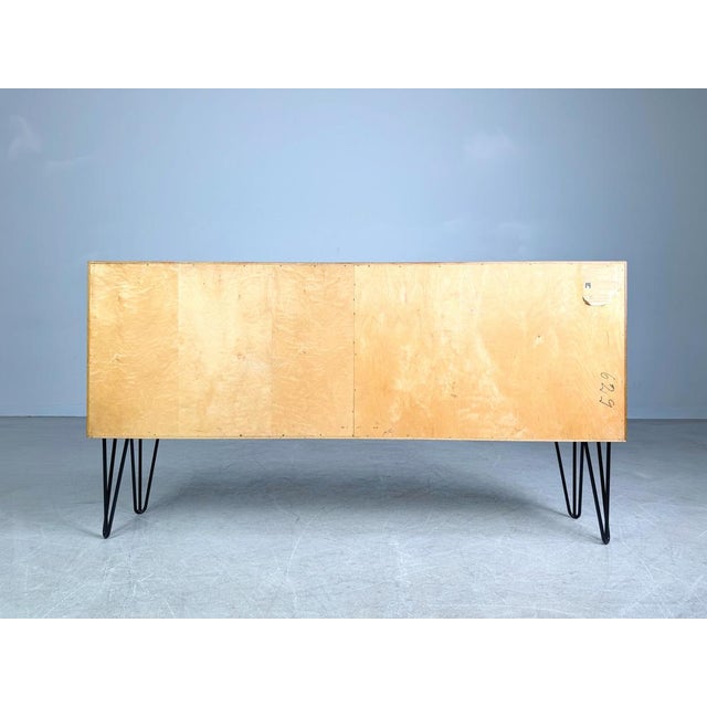 Wood Mid-Century Walnut Sideboard with Hairpin Legs For Sale - Image 7 of 10