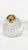 A 19th century small dome-shaped crystal inkwell in clear molded glass with vertical ribbing that scallops at the base,...