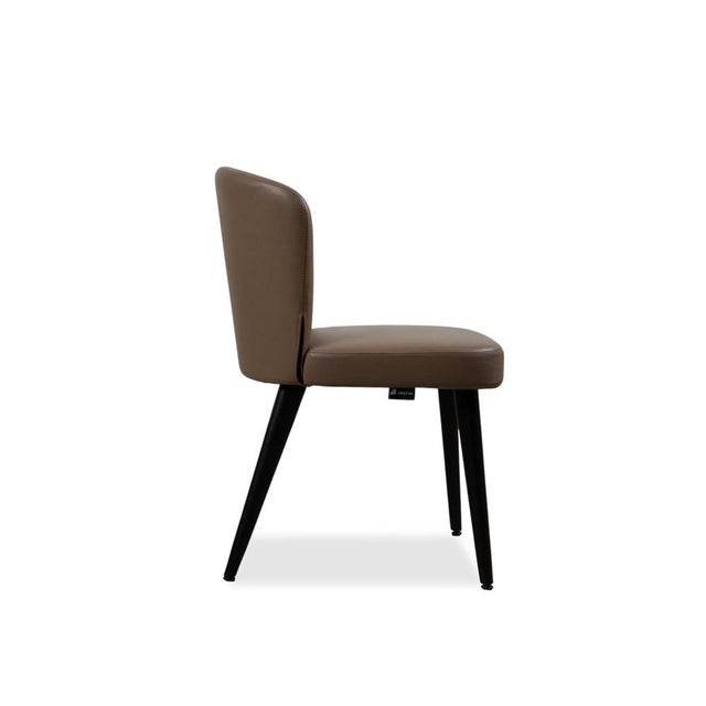 Brown Leather Aston Dining Chair from Minotti For Sale - Image 6 of 9