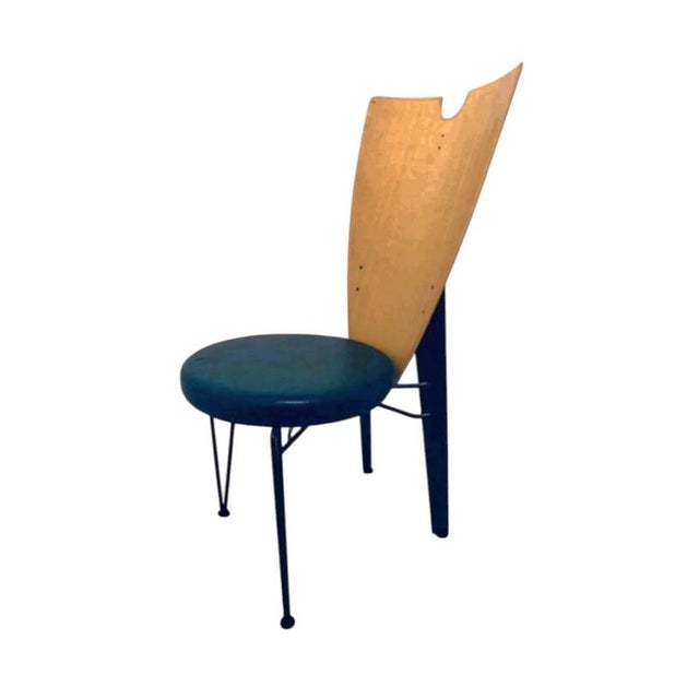 Postmodern Dining Chair from Inno Oy, Finland, 1980s For Sale - Image 4 of 4