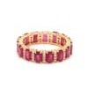 Real ruby diamond emerald cut eternity band ring gold Natural octagon cut ruby with diamond ring gold Red ruby eternity...