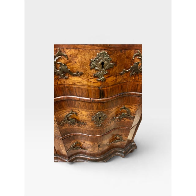 Brown German Walnut Three Drawer Commode, 18th Century For Sale - Image 8 of 11