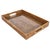 Artifacts Rattan Rectangular Serving Tray with Cutout Handles, Honey Brown with Glass Insert, 20"X13" For Sale In Houston - Image 6 of 10