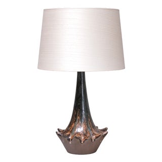 Large Sculptural Ceramic Table Lamp from Niels Preben Larsen, Denmark, 1970s For Sale