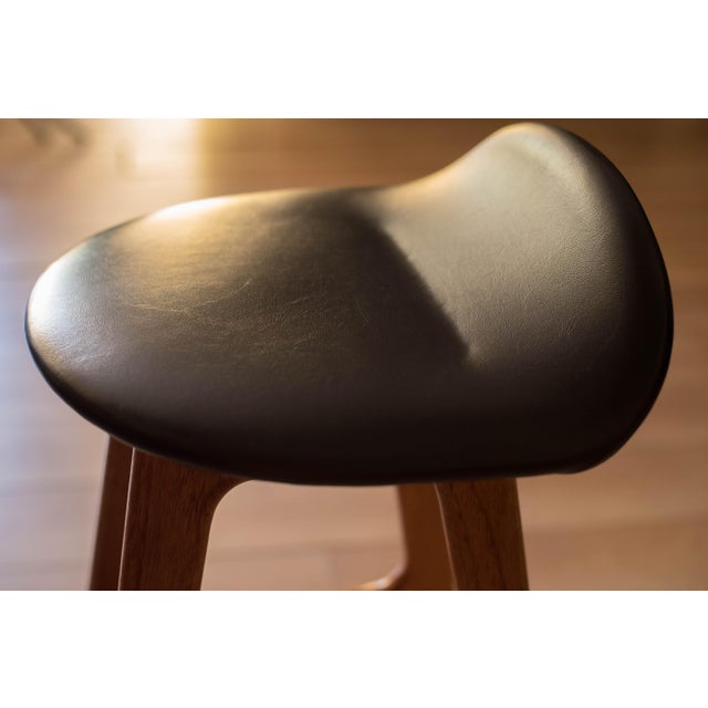 Vintage Danish Teak Bar Stool by Erik Buch for o.d. Mobler For Sale In Monterey, CA - Image 6 of 10