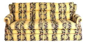 Late 20th Century Peter Guild Upholstery Fine English Fabric Upholstered Rolled Arm Sofa