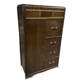 1920s Mahogany Art Deco Wardrobe For Sale